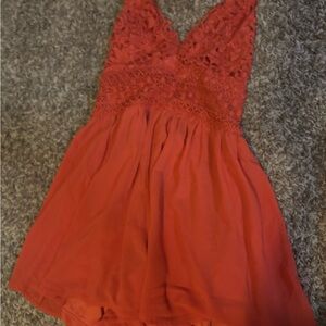 Miss Avenue Scarlet Lace Romper